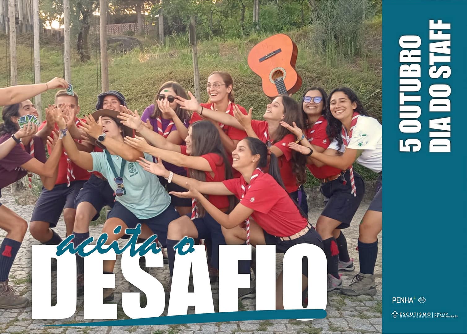 Na IV secção somos chamados a Servir. Se procuras um desafio à tua altura, junta-te a nós como Staff no PENHA! Agarra o teu lenço cor do fogo e faz a diferença.
👉 5 de outubro.
Tu és a mudança!
#penhacentroescutista #escutismoemguimaraes #escutismo #cenugui